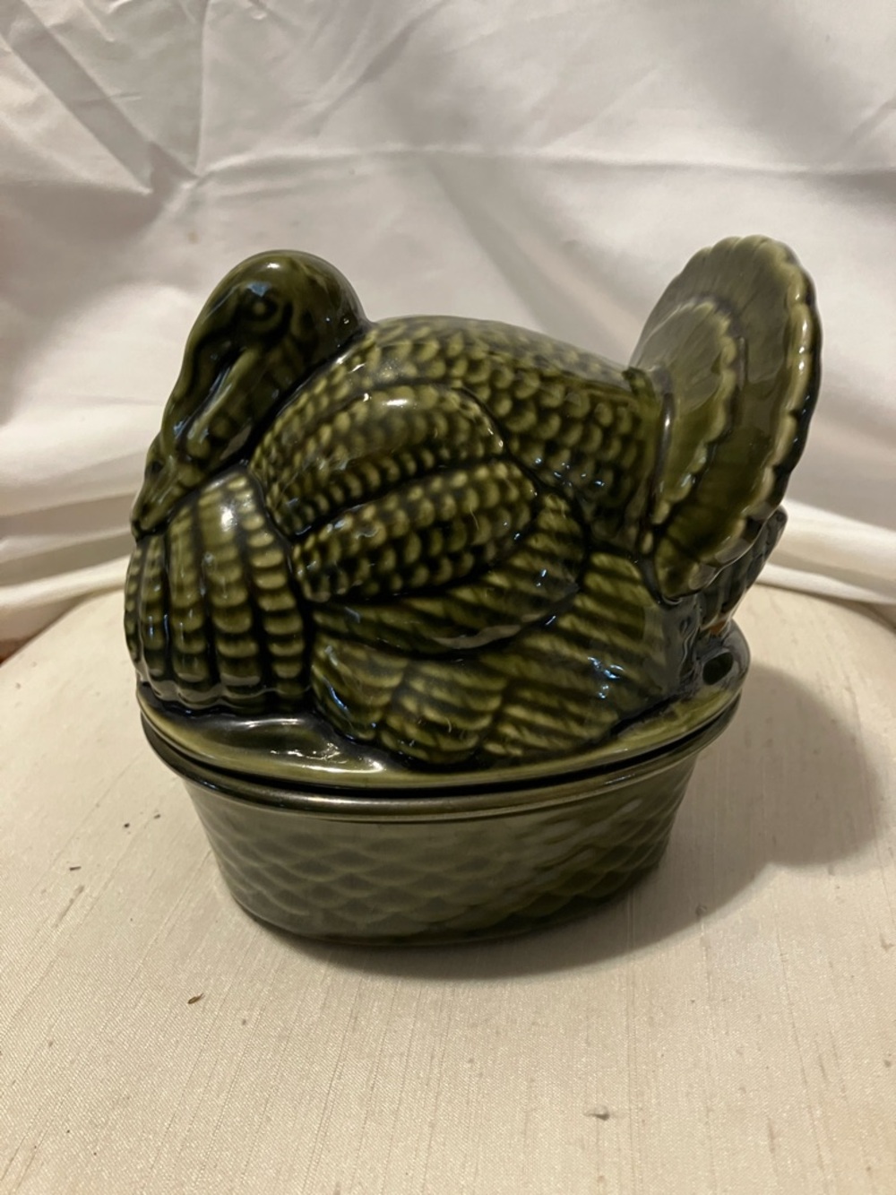Vintage. Roughly 1970s - simply because of rare olive green ceramic